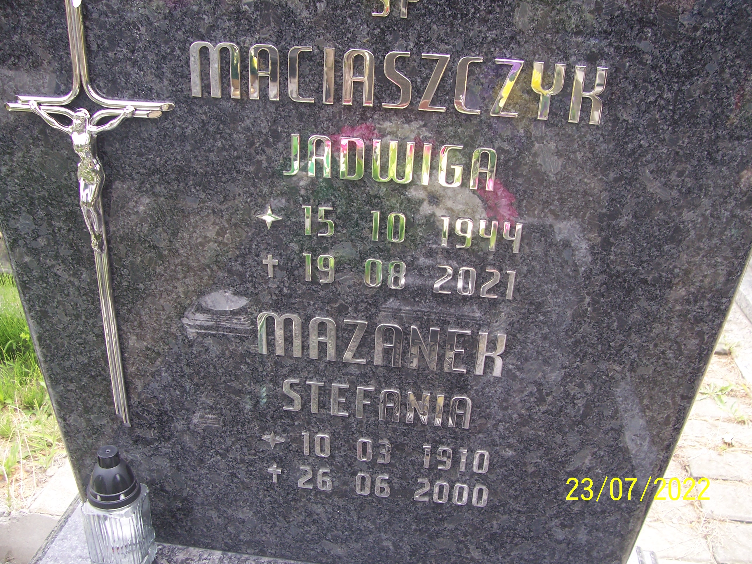 Grób Stefania Mazanek