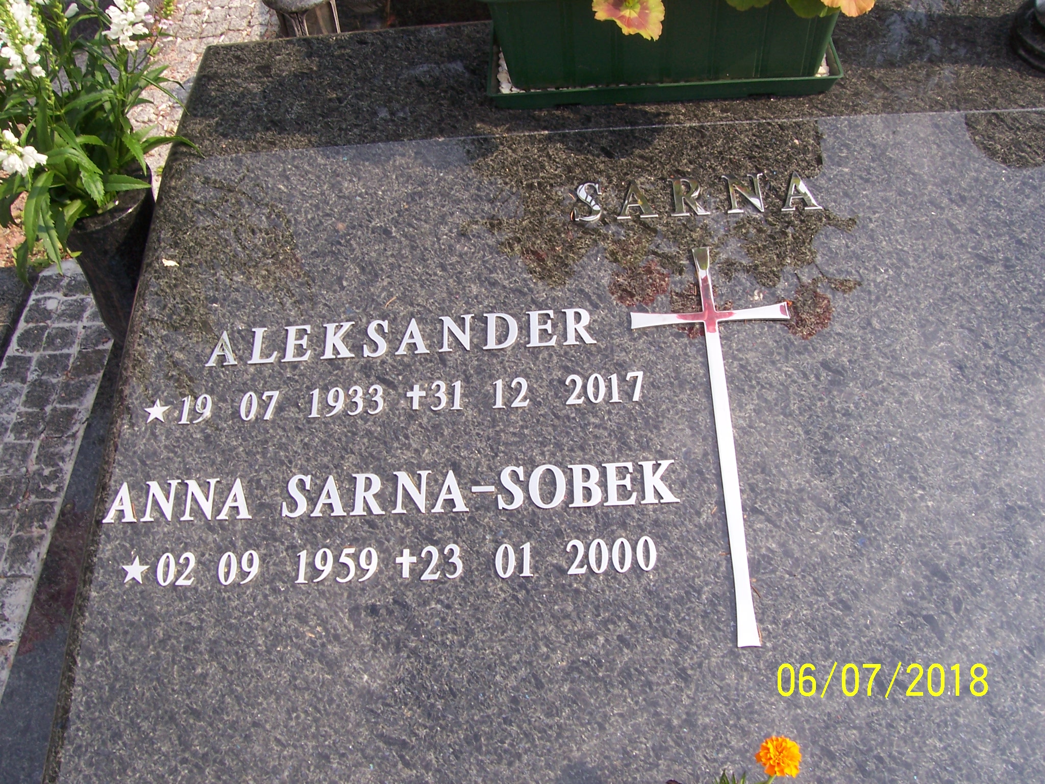 Grób Anna Sarna Sobek