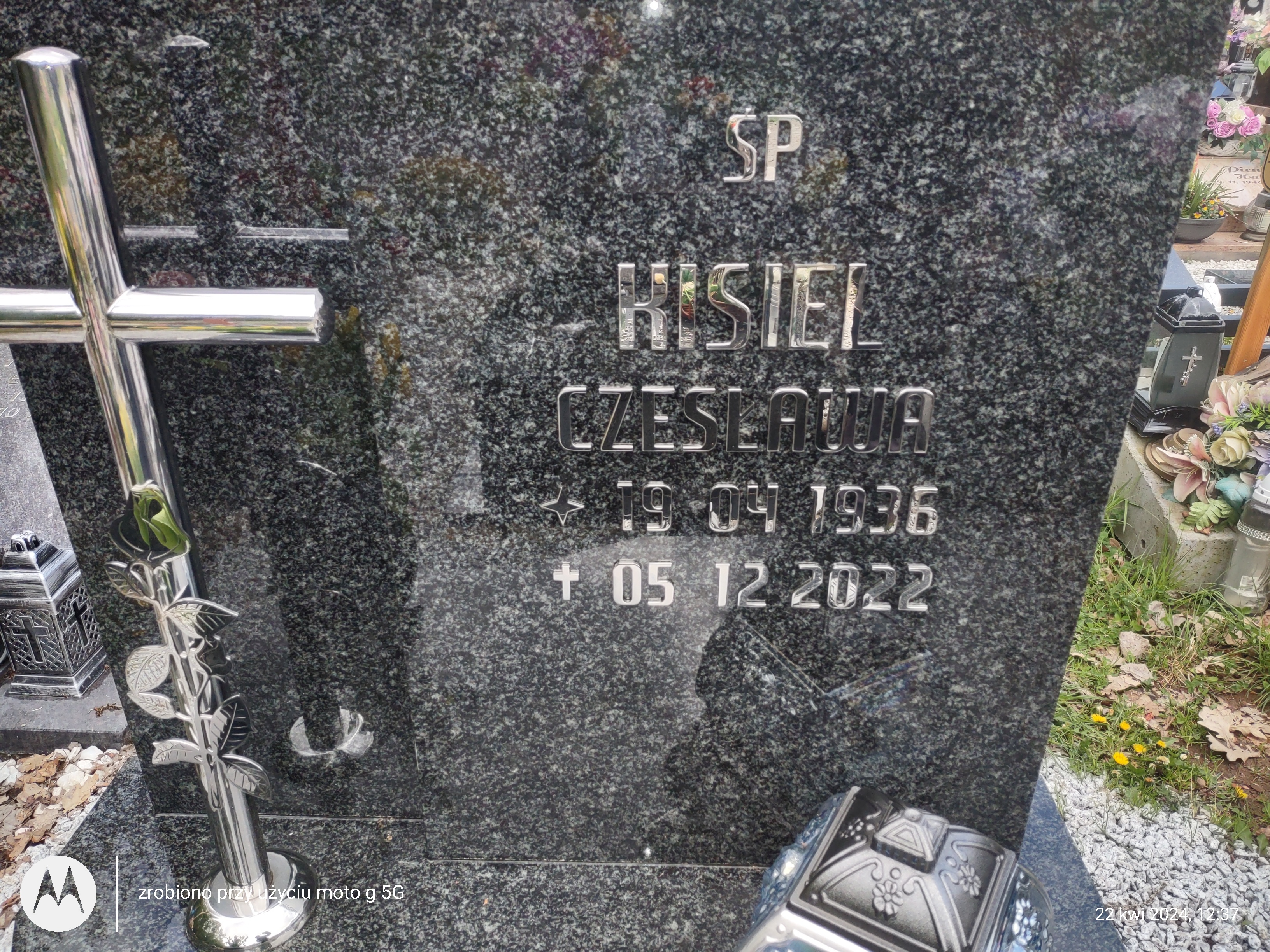 Grób Czesława Kisiel