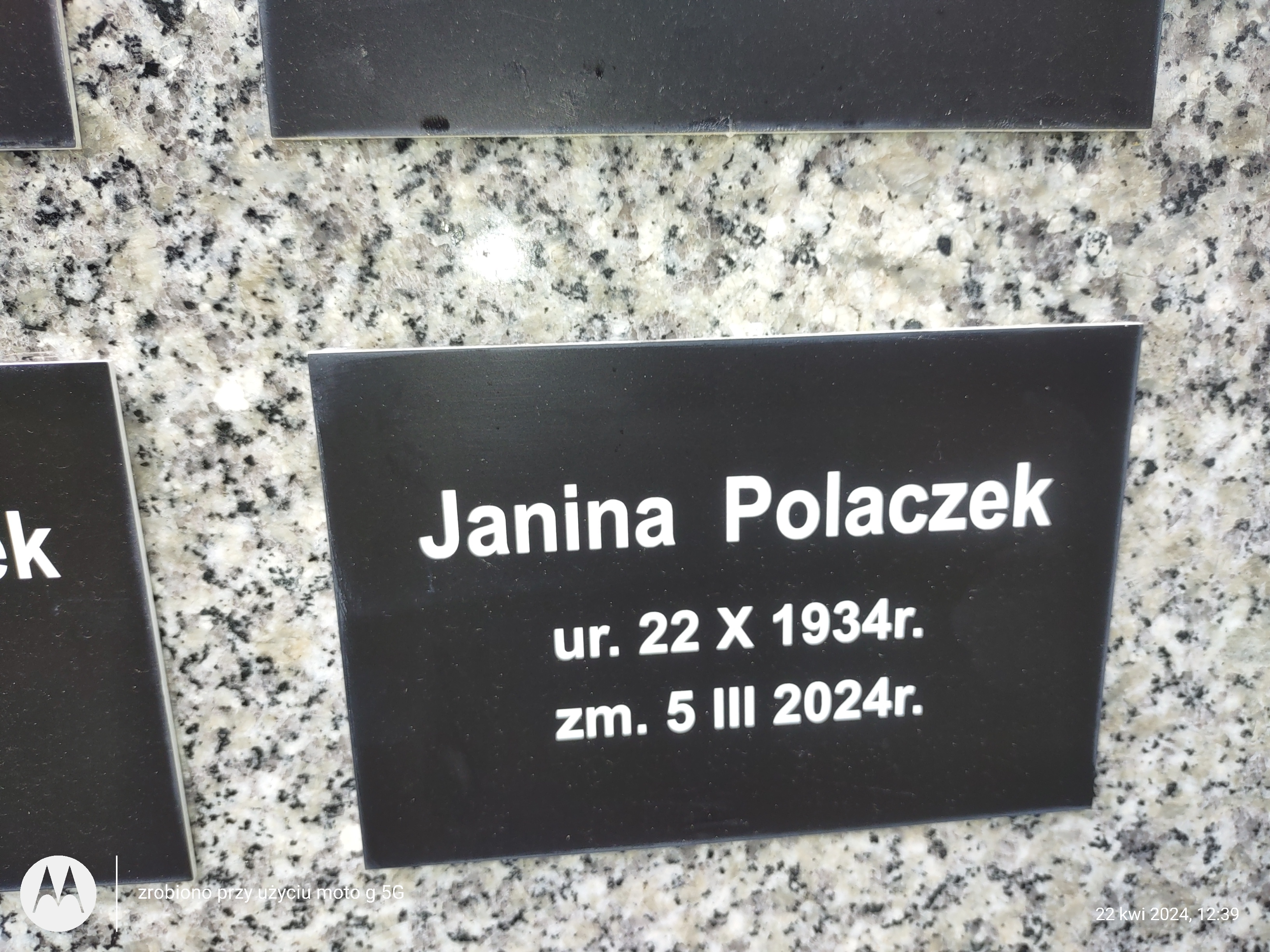 Grób Janina Polaczek