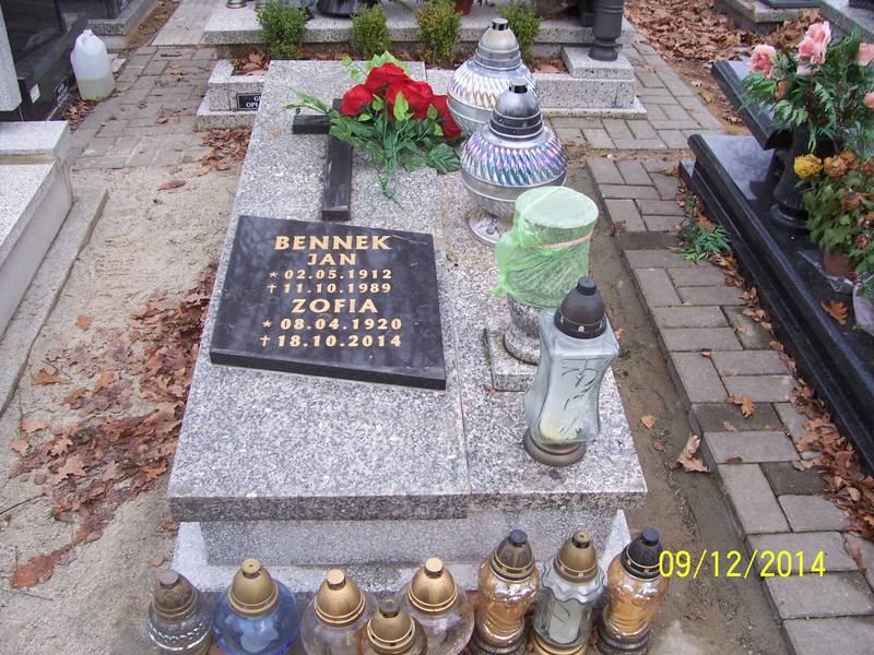 Grób Zofia Bennek