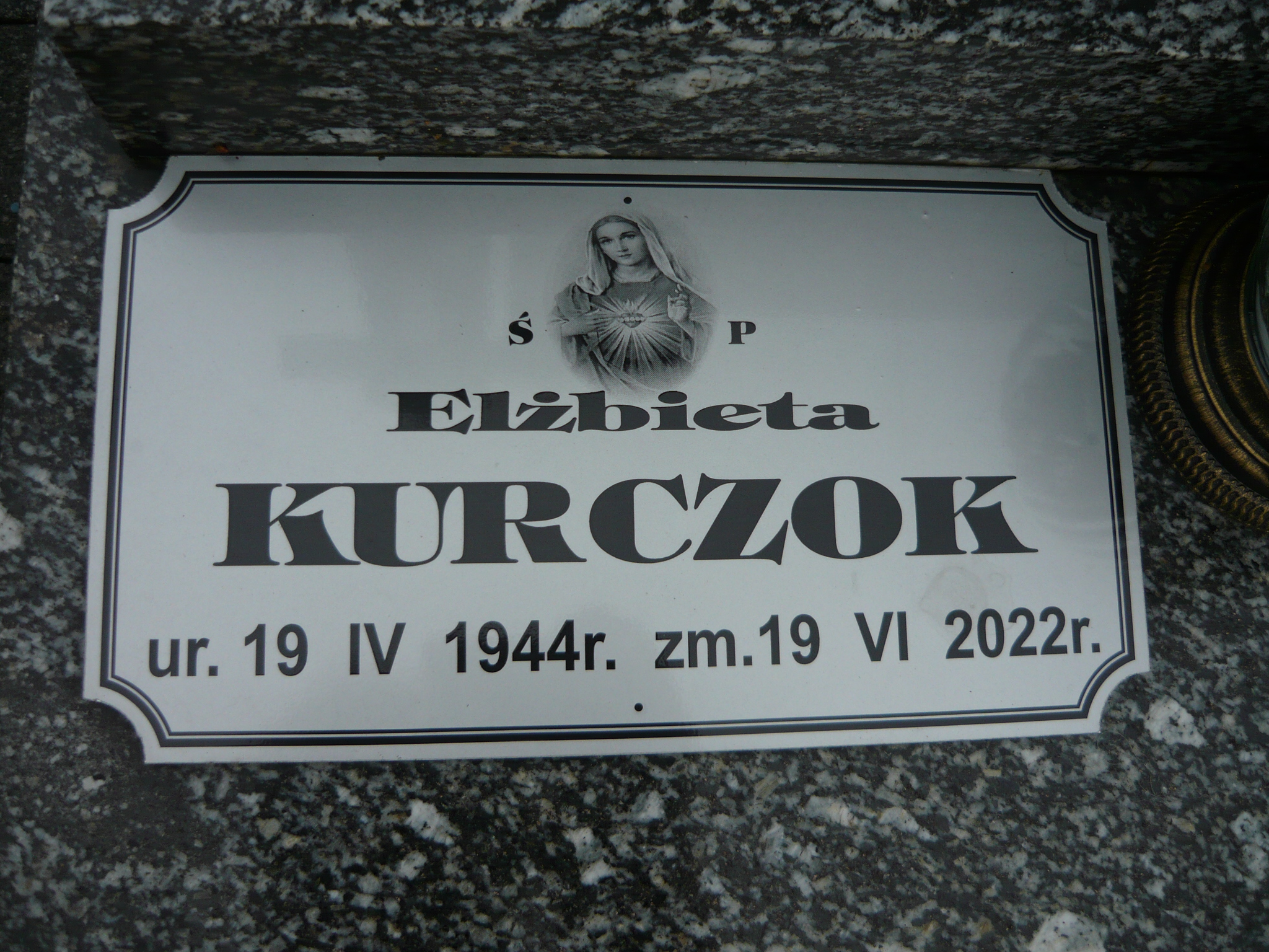 Grób Elżbieta Kurczok